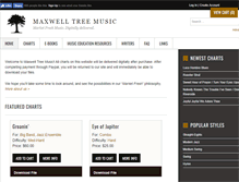 Tablet Screenshot of maxwelltreemusic.com
